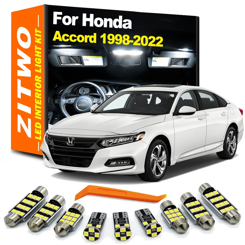 Zitwo pre Honda Accord 1998- 2015 2016 2017 2018 2019 2020 2021 2022 LED žiarovka Interiérová ľahká súprava LIPSICKÁ SAMP SMARK ALD