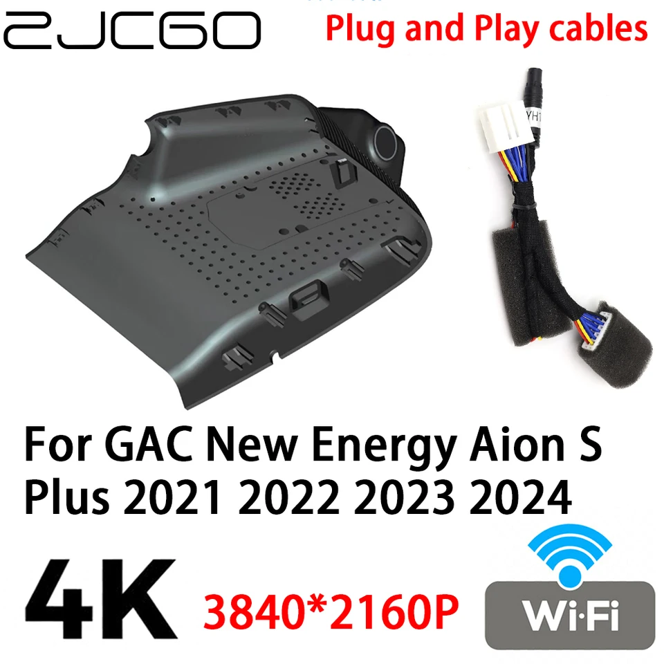 ZJCGO 4K 2160P CAR DVR DVR DASH CAMER CAMERA VIDEO RECORDER Plug and Play for GAC New Energy Aion S Plus 2021 2022 2023 2024