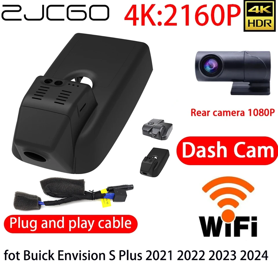 ZJCGO 4K DVR DASH DASK CAM WIFI predná zadná kamera 24H Monitor FOT BUICK ENVISION S PLUS 2021 2022 2023 2024