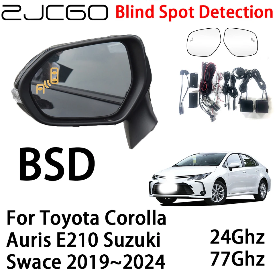 ZJCGO BSD RADAR VAROVANIE SYSTÉMU SLEPTA SOT SPOT SPOT BEZPEČNOSŤ VÝVODA VOZIDLA PRE TOYOTA COROLLA AURIS E210 SUZUKI SWACE 2019 ~ 2024