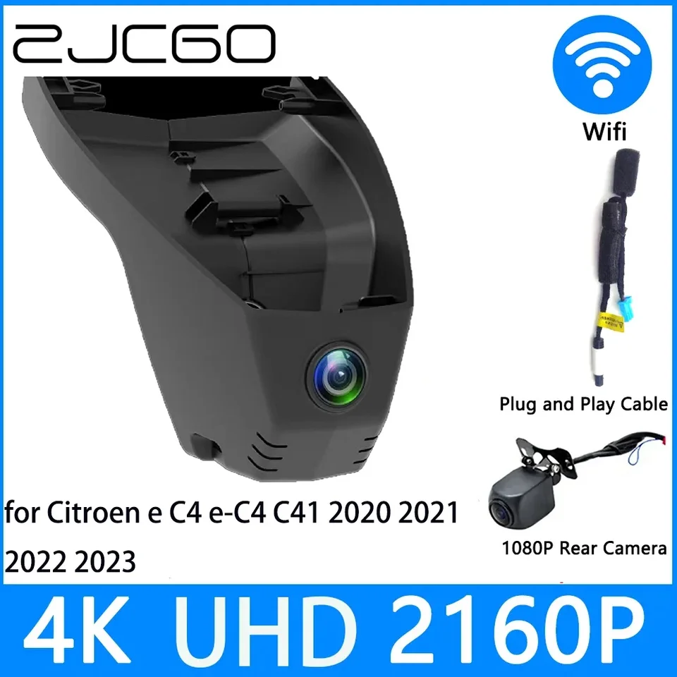 ZJCGO DASH 4K UHD 2160P VIDEA VIDEAKORODER DVR Night Vision Parkovanie pre Citroen E C4 E-C4 C41 2020 2021 2022 2023