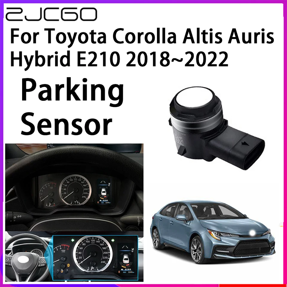 ZJCGO Parking Sensor Kit CARKTRONICKÉ ZADÁVANIE RADAR RADAR SYSTÉM PRE TOYOTA COROLLA ALTIS AURIS Hybrid E210 2018 ~ 2022