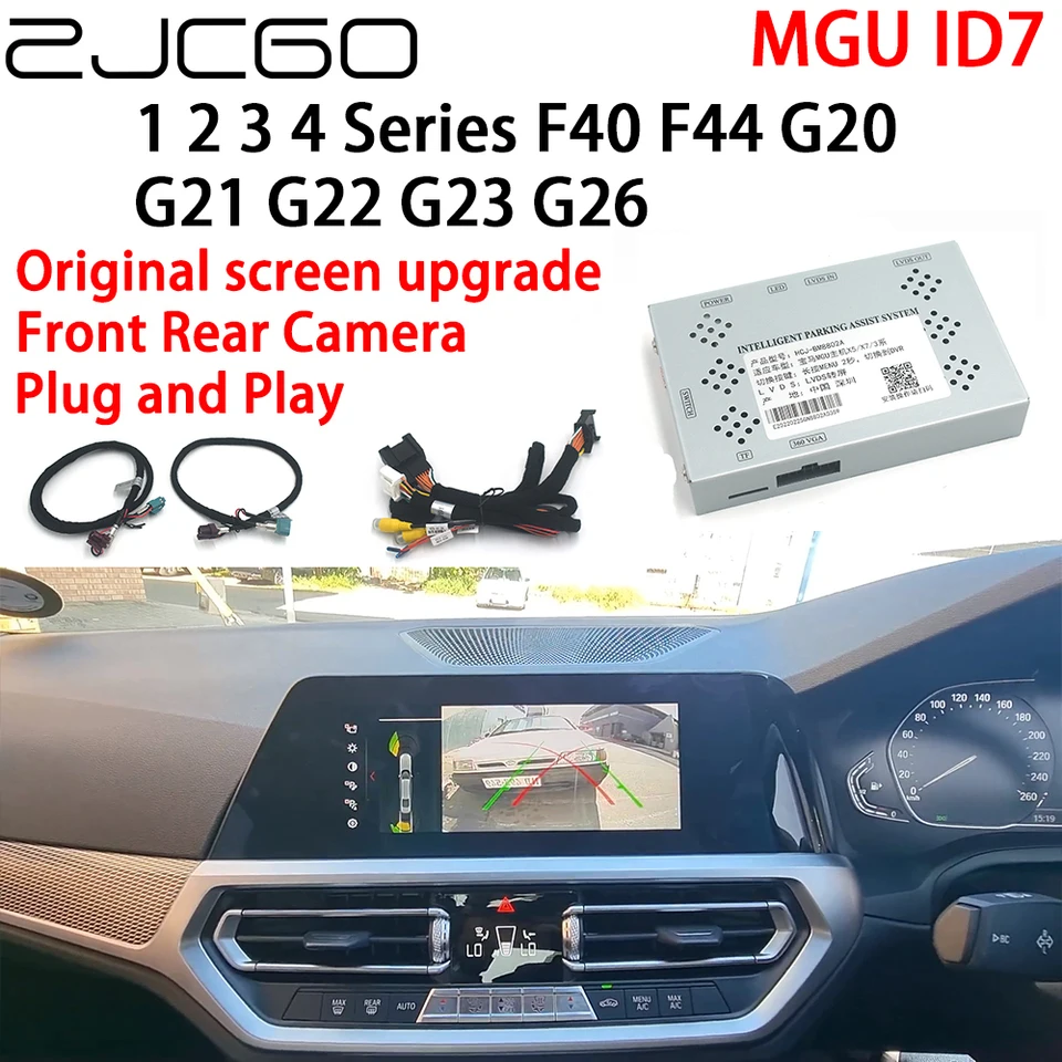 ZJCGO Zadná predná kamera pre zadnú prednú kameru Digitálny dekodérový boxový adaptér MGU ID7 pre BMW 1 2 3 4 Series F40 F44 G20 G21 G22 G23 G26