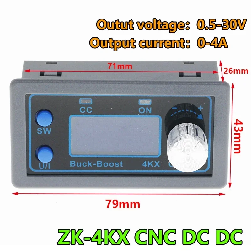 ZK-4KX CNC DC DC DC Buck Boost Converter CC CV 0,5-30V 4A Výkonový modul nastaviteľný regulovaný napájací zdroj na nabíjanie solárnych batérií