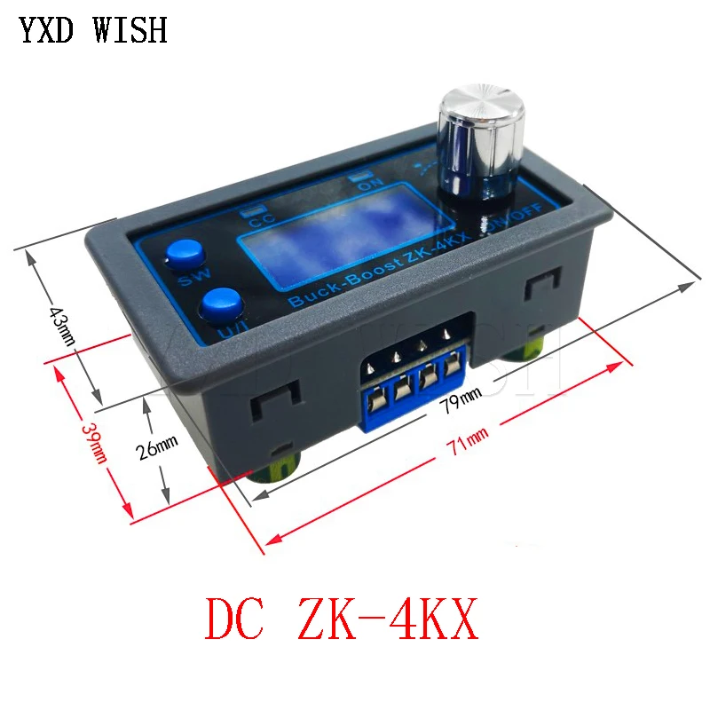 ZK-4KX DC-DC Buck Boost Converter CC CV 0,5-30V 4A 5V 12V 24V Výkonový modul Nastaviteľný regulovaný laboratórny napájací zdroj ZK-4KX