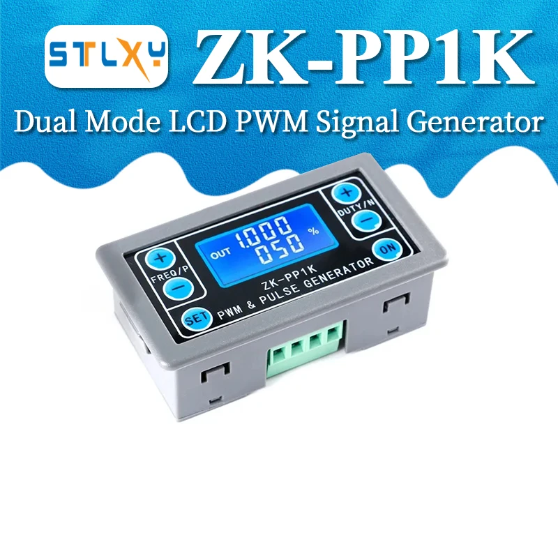 ZK-PP1K Duálny režim LCD PWM Generátor signálu 1-kanál 1Hz-150KHz PWM Frekvenčný frekvenčný cyklus