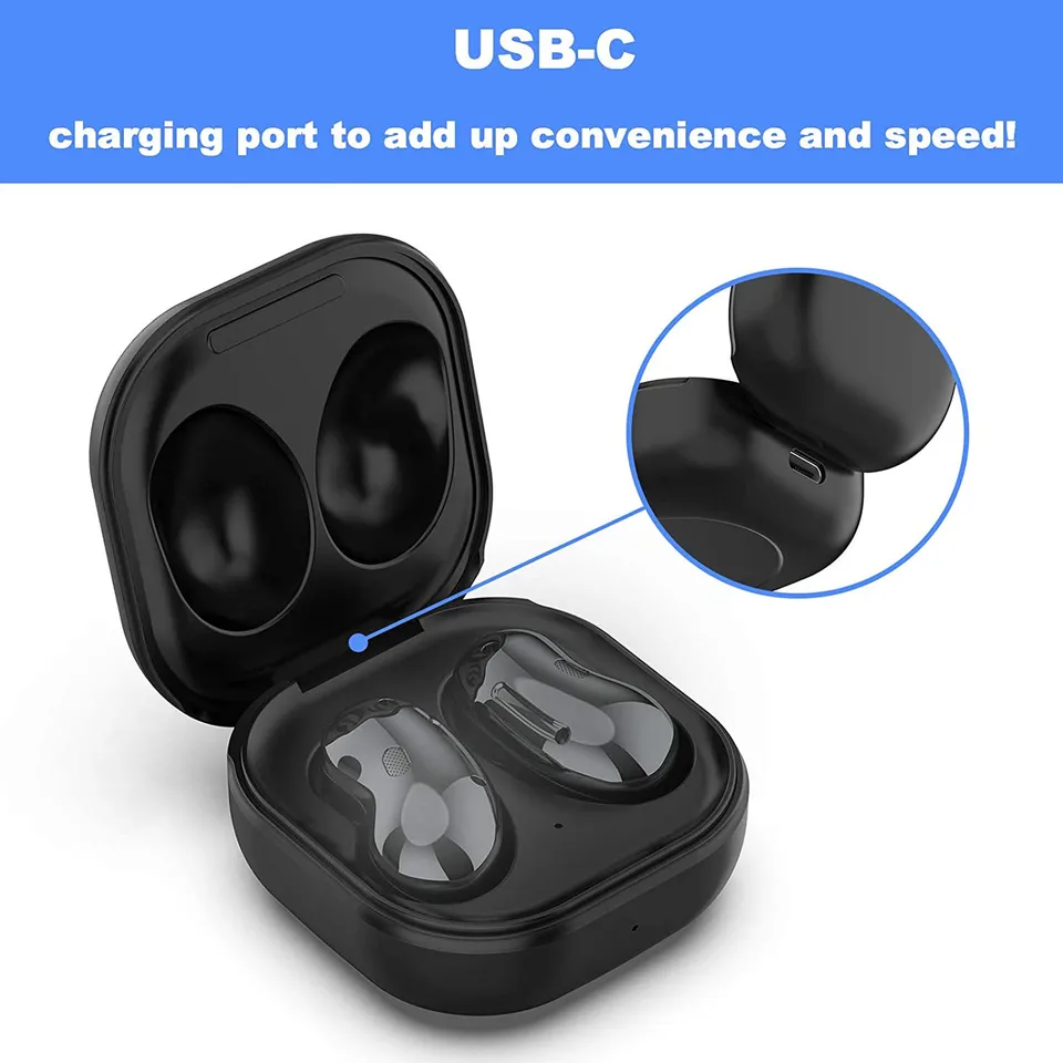 ZK40 SUCBUDS nabíjanie prípadu nabíjacie puzdro USB s nabíjacím káblom pre Samsung Galaxy Buds Live SM R180