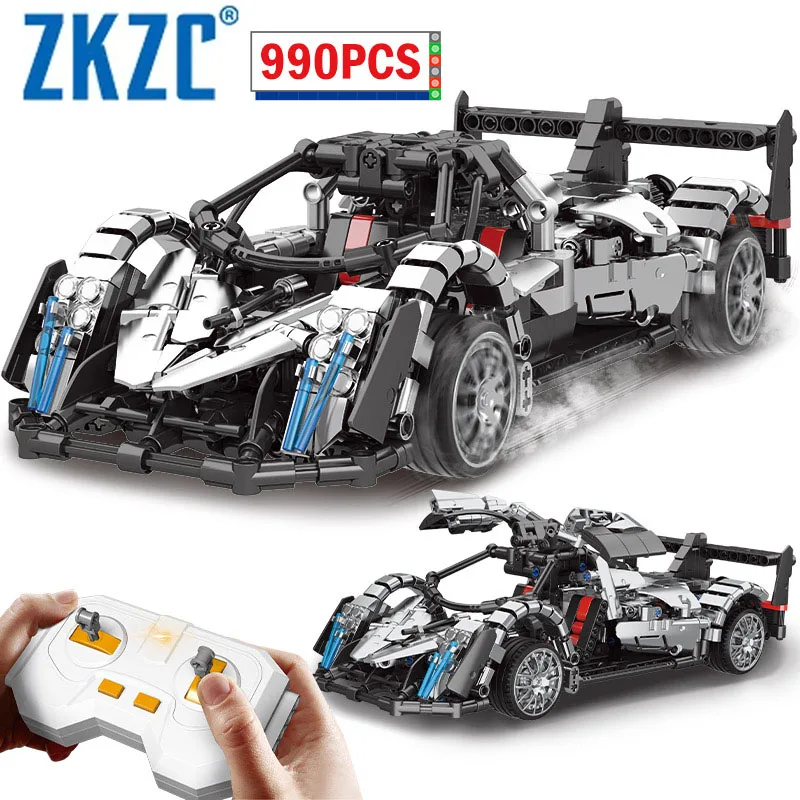 ZKZC TECHNICKÝ DISTAČNÝ OVLÁDANIE Supercar Build Block RC City Drift Racing Model Model hračiek pre deti Darčekové hračky Darčeky