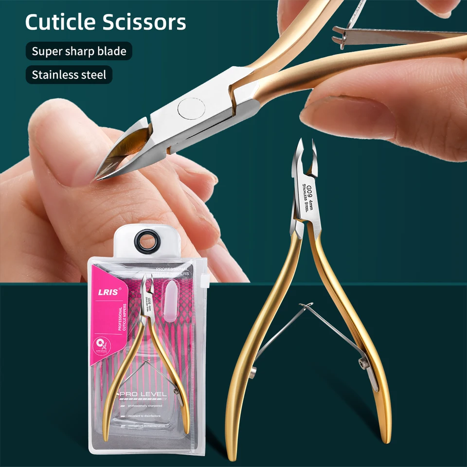 Zlato mŕtve kožné nožnice na nechty na nechty Špeciálne exfoliačné odumreté kliešte na pleť