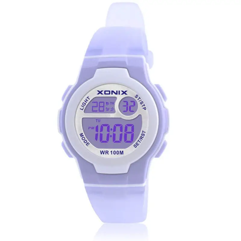 Zlatá nová módna dámska športová vodotesná 100 m dámska želé LED digitálne hodinky Swim Dive Stopwatch Montre femme Light ha