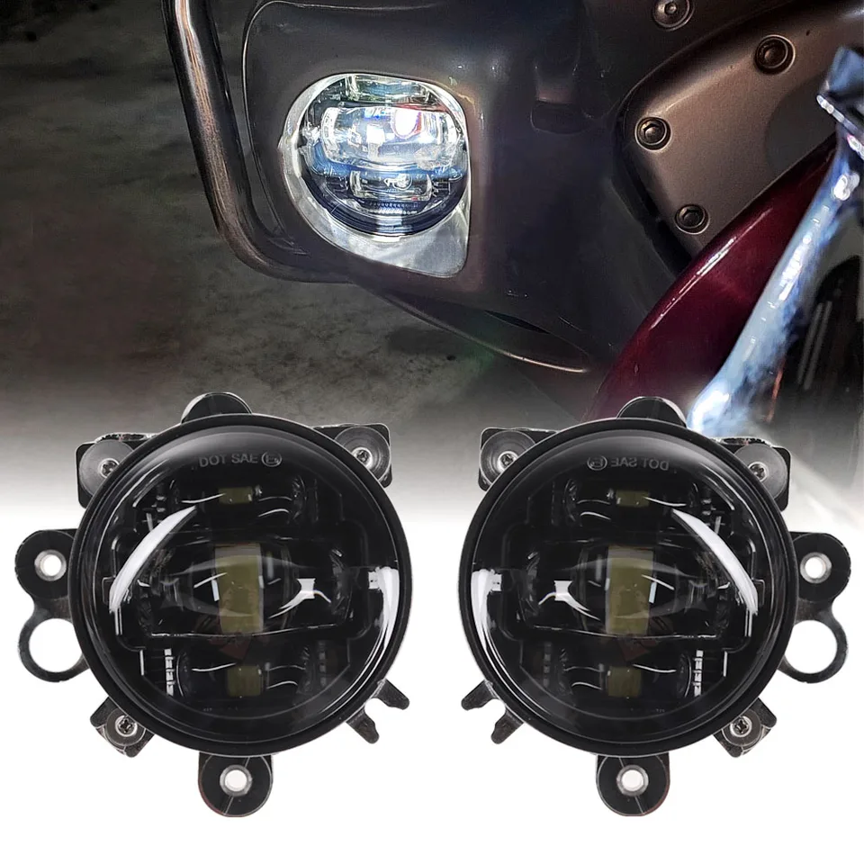 Zlaté krídlo GL 1800 Auxiliary Light Motocykel Pair LED hmlové svetlá Foglighty W/ Pripevnená súprava pre Honda Goldwing GL1800 2002-2017