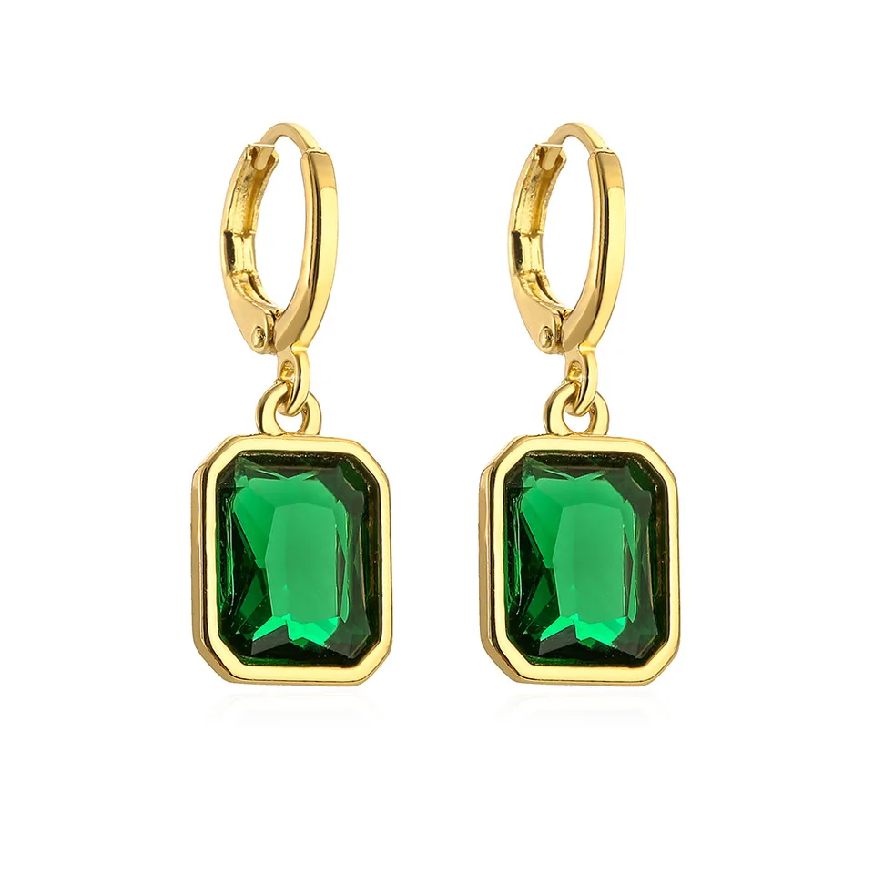 Zlaté plavné náušnice Crystal Hoop pre ženy vintage geometria viská náušnice 2023 Trendy módne ženské vlastné šperky