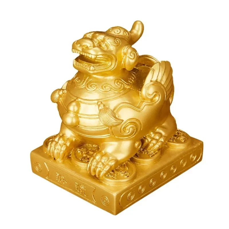 Zlatý feng shui pi yao/pi xiu socha bohatstvo figurín priťahujú šťastie sochárskych figúrkov dekorácie pre kanceláriu domov
