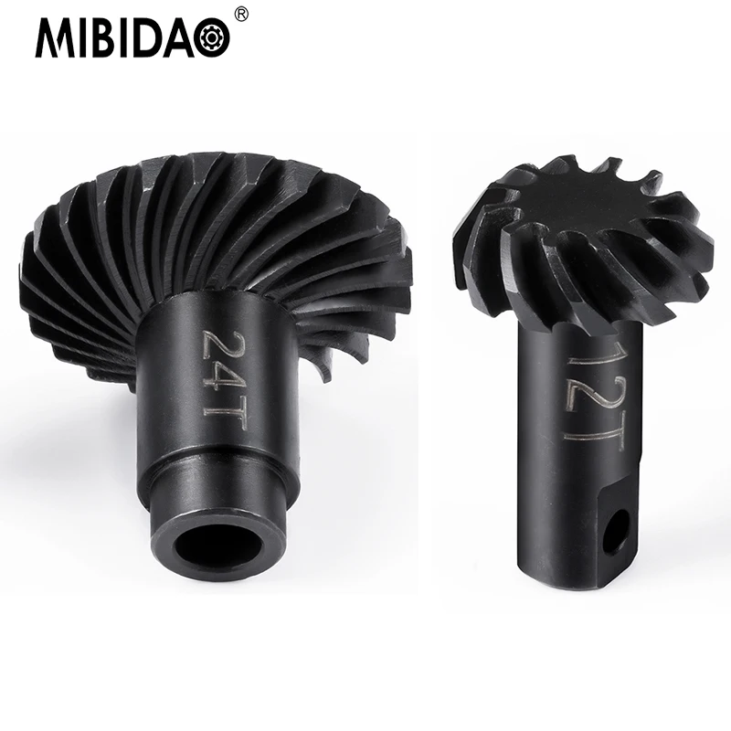 Zliatina oceľovej zliatiny Mibidao 24T/12T 22T/10T Overdrive Underdrive HulliCal Auta Gear Set pre TRX4-M Bronco Defender 1/18 RC Crawler CAR