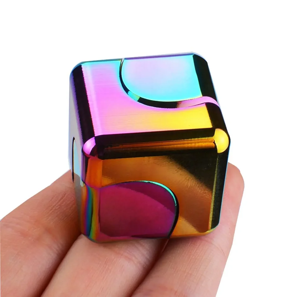 Zliatinová kocka Spinner prsty gyroskop fidget proti stresu Hračky pre dospelých Office prenosné prenosné hračky na zmiernenie stresu hračky vianočné darčeky