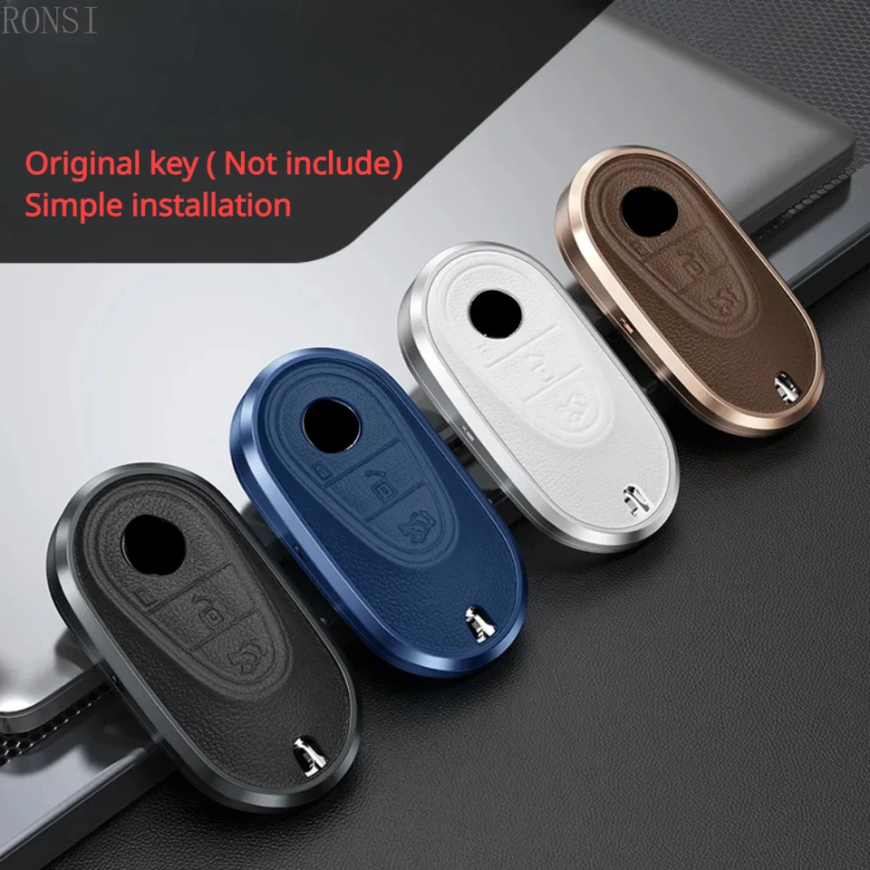 Zliatinové kožené autá Kľúčové puzdro kryt shell fob pre Mercedes Benz W223 trieda S300 S350 S450 S500 C300 C200 C260 Styling Accessories