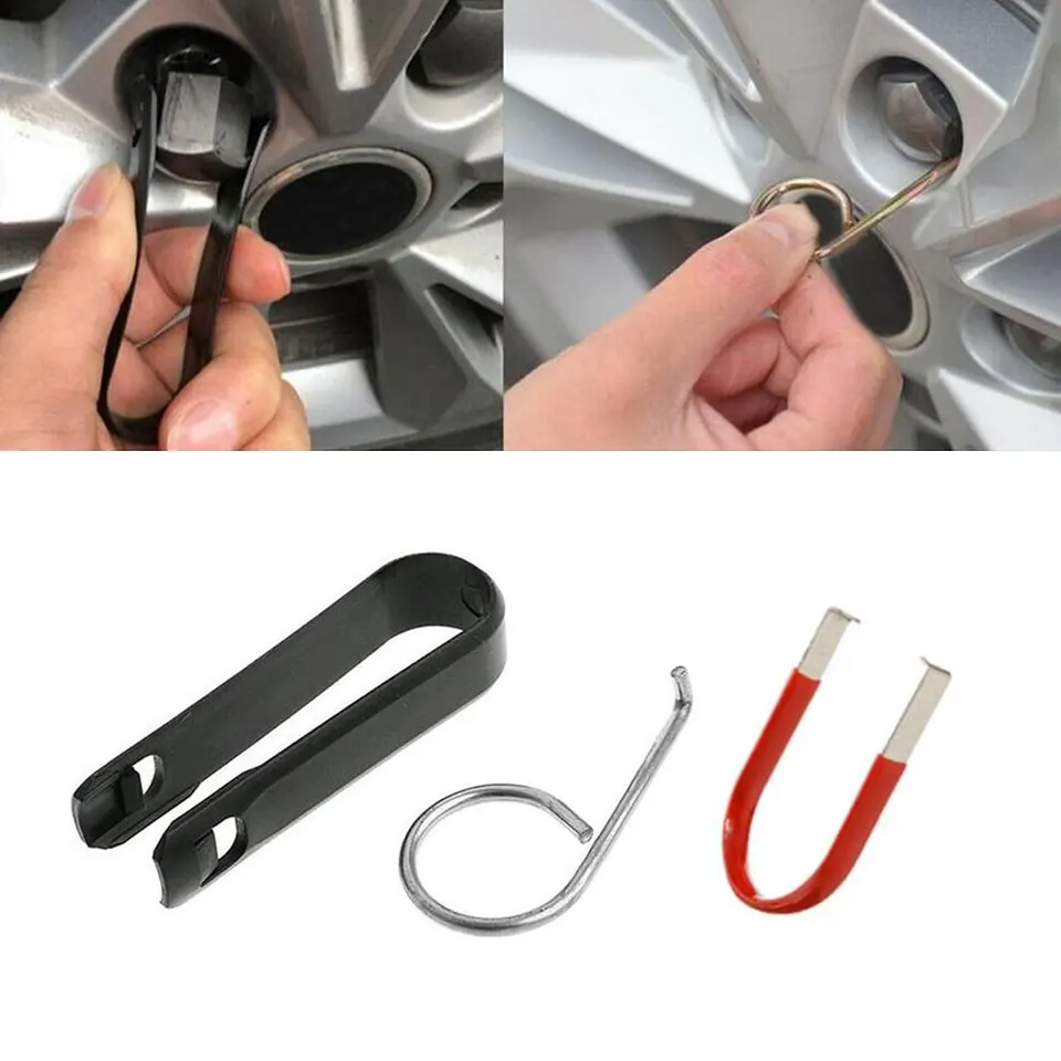 Zliatinové matice koliesok pokrývajú sťahovák odstraňovacia nástroja Mini prenosné pinzety Opravovanie kolesa pre Audi pre Volkswagen
