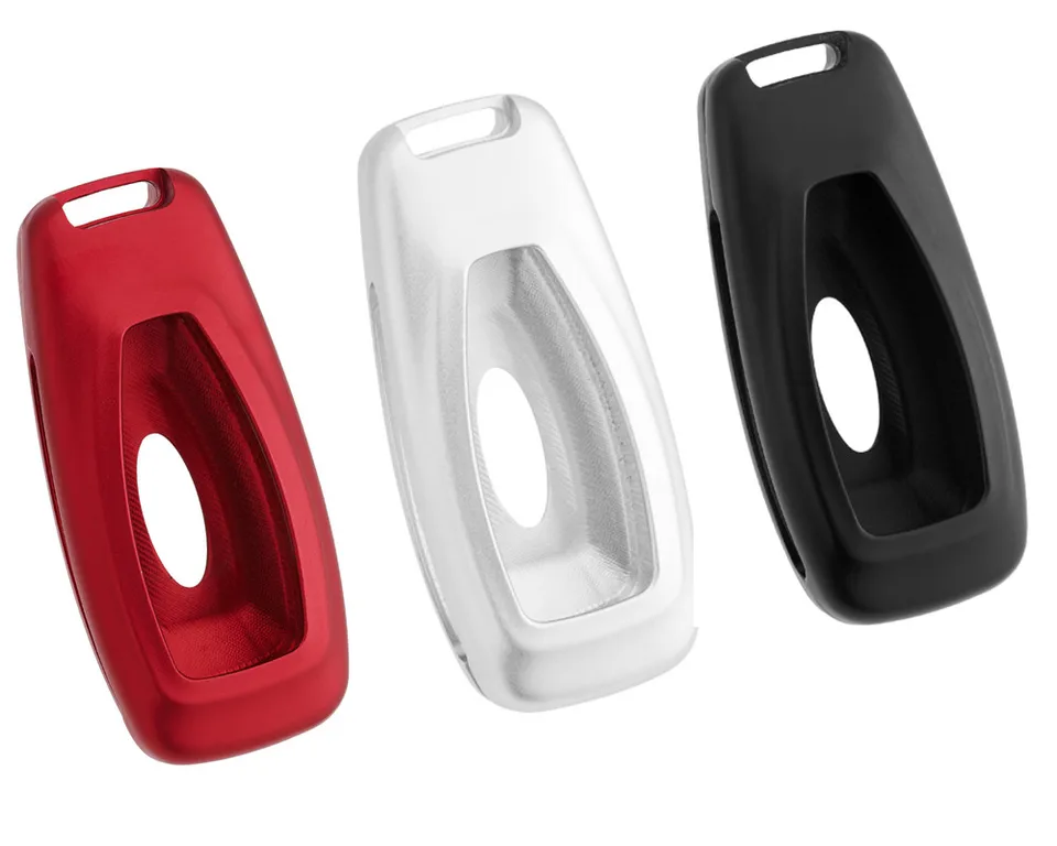 Zliatinový krycí kryt auta pre kľúče pre Ford Fiesta Focus 3 4 Mk3 Mk4 St Mondeo Ecosport Kuga Escape Car Remote Smart Key Case Case