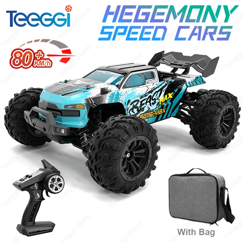 Zll SG116 Max 1:16 Vysokorýchlostné driftové závody 80 km/h Brushless Motor 4WD RC Off Road Car Monster Truck Truck Hračky pre pre deti darčeky