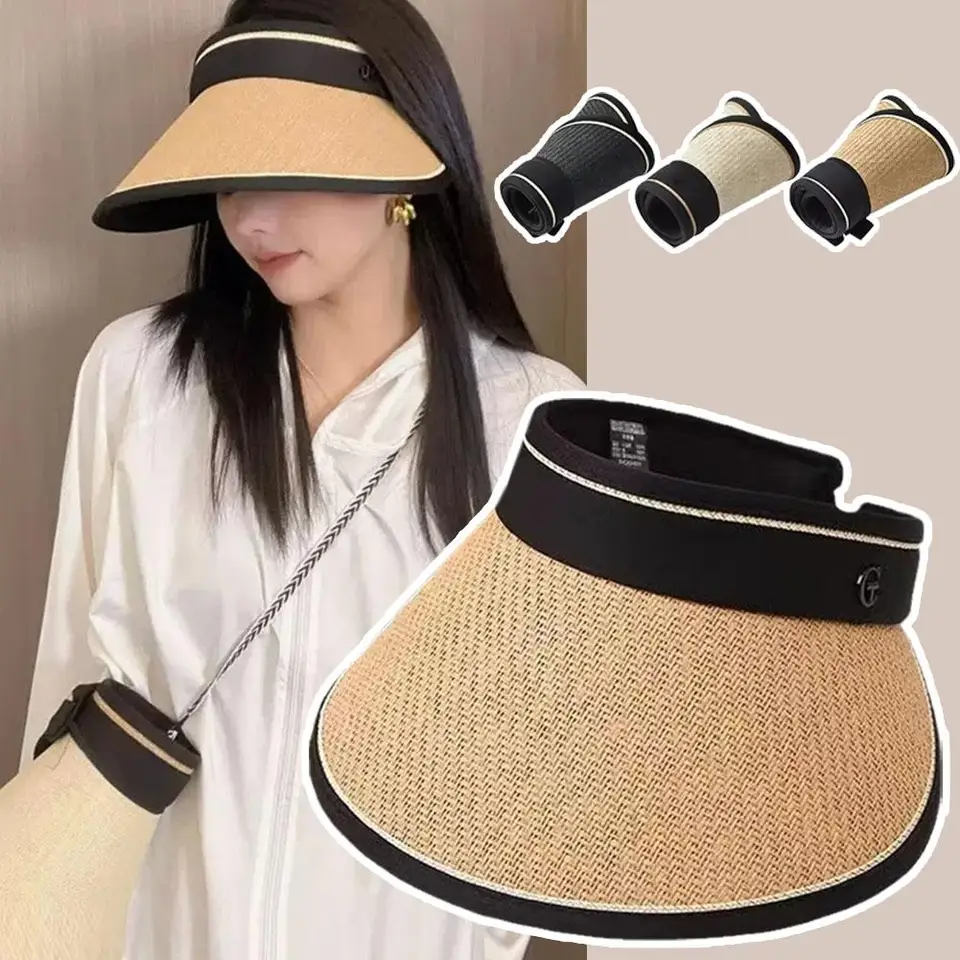 Zložiteľný klobúk ochrany pred slnkom Módna ležérna slaná čiapka Outdoor Sun Hat Protection Ženy s cyklistickou plážou Sunshade Trave Caps