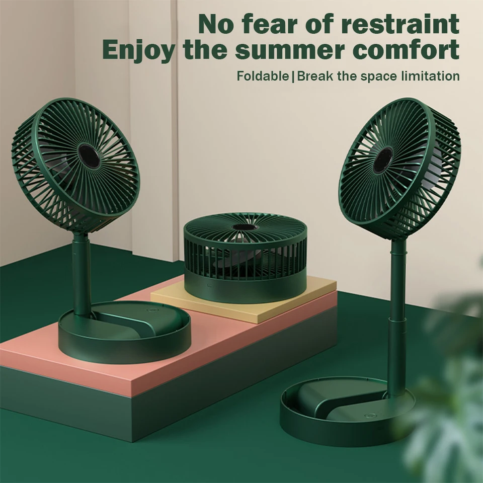 Zložitý ventilátor pre prenosnú domácnosť USB nabíjateľné 3 -rýchlostné ventilátorové ventilátor prenosnú prenosnú domácnosť