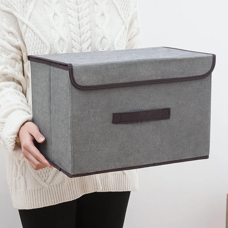 Zložte netkanú tkaninu Storage Box Grey Home Supplies Oblečenie spodná bielizeň ponožky a organizátor úložiska hračiek Kozmetika