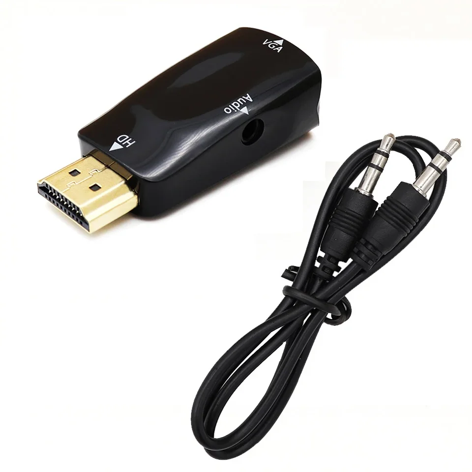 ZlrLMHY počítačové káble kompatibilné s adaptérom VGA, podpora 1080p Full HD 3.5 AUX Jack, pre HDTV, monitor, projektor, počítač PC