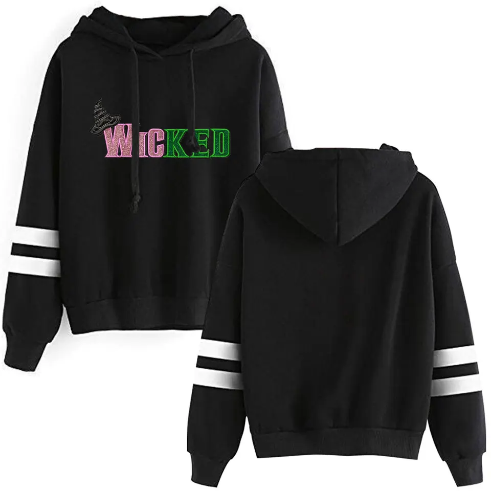 Zlá s kapucňou Glinda a Elphaba s kapucňou zmenené pre dobrú zlú kapucňu vreckovú mikinu mužov/žien novinky Pullover