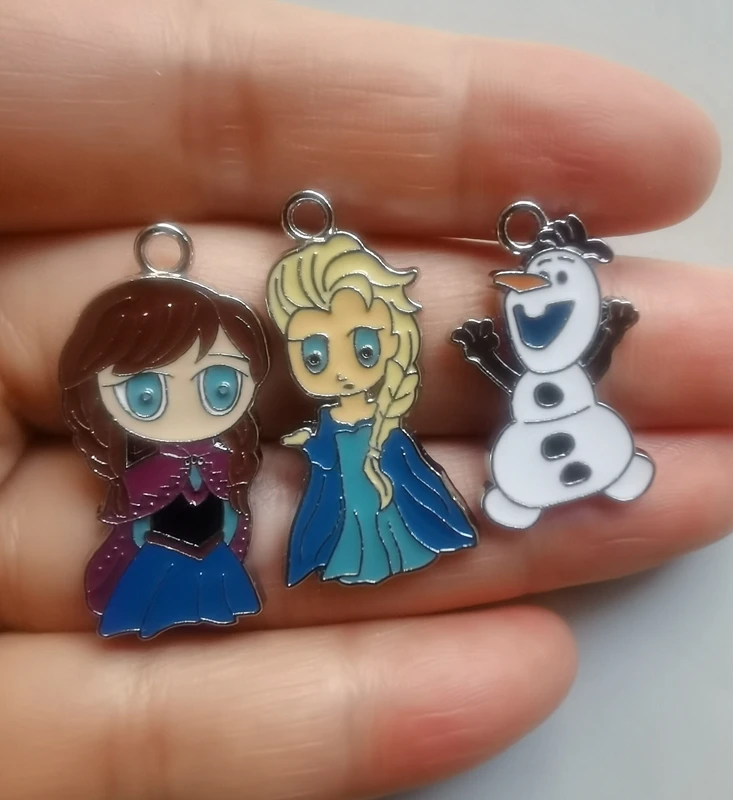 Zmiešajte 10 ks Disney princezná prívesky kúzla šperky výroby náušníc Náhranky náramky pre domácich majstrov