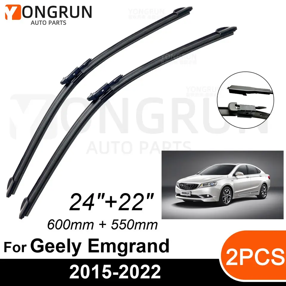 Zmiešané stierače predného skla automobilu pre Geely Emgrand GT GC9 2015-2022 Wiper Blade Gumber 24 