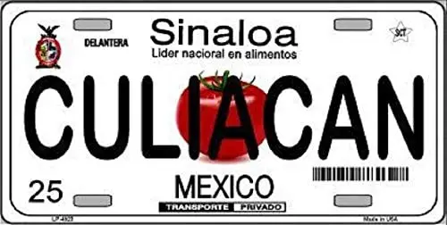 Zmkdll kovová plechová značka stena zavesenie dekorácie Plaque znamienko ŠPZ značka, CULIACAN SINALOA MEXICO NOVINKA KOVOVÁ ŠPZ ŠP
