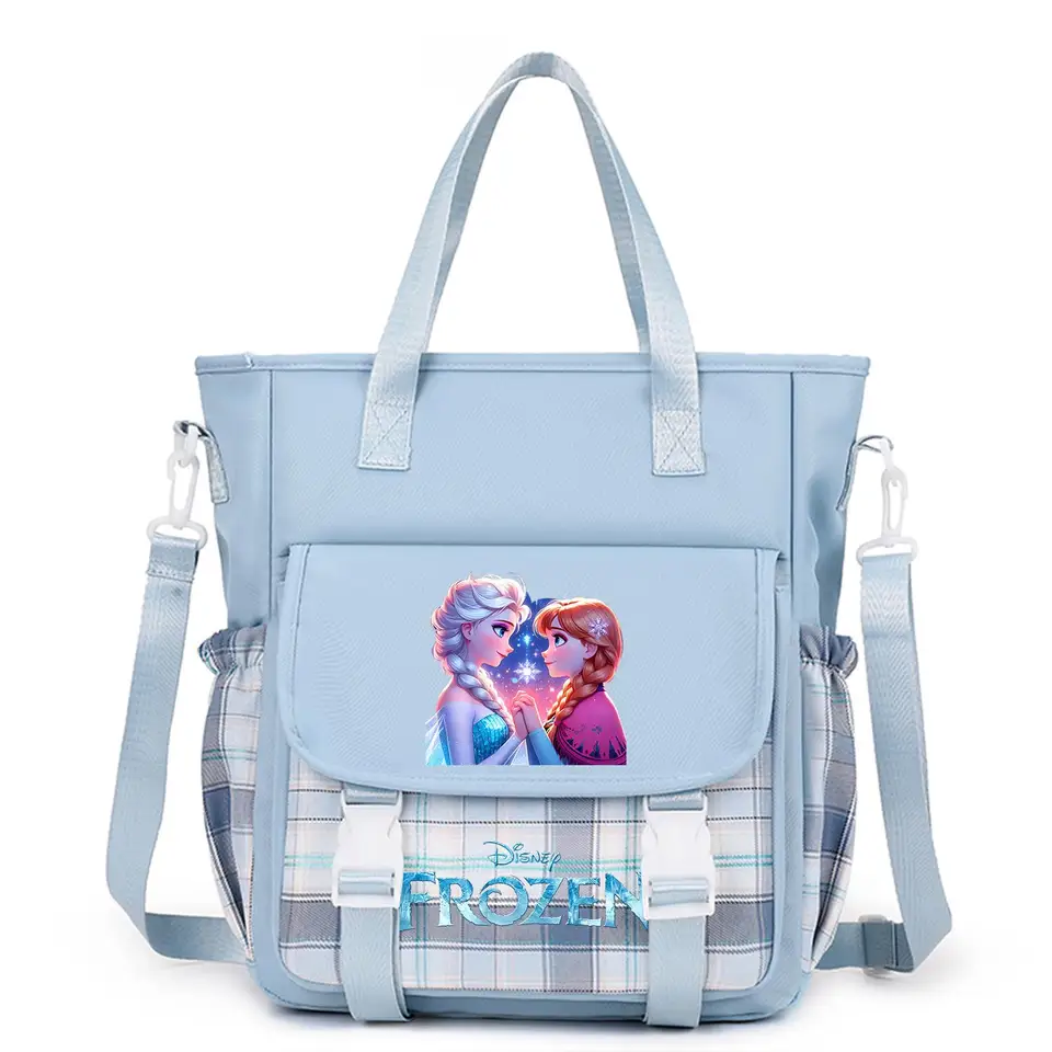 Zmrazená Anna Elsa Girls Student Messenger taška Príležitostná taška Dámske kabelky Ramené puzdro Cross Cross School Tašky kabelky