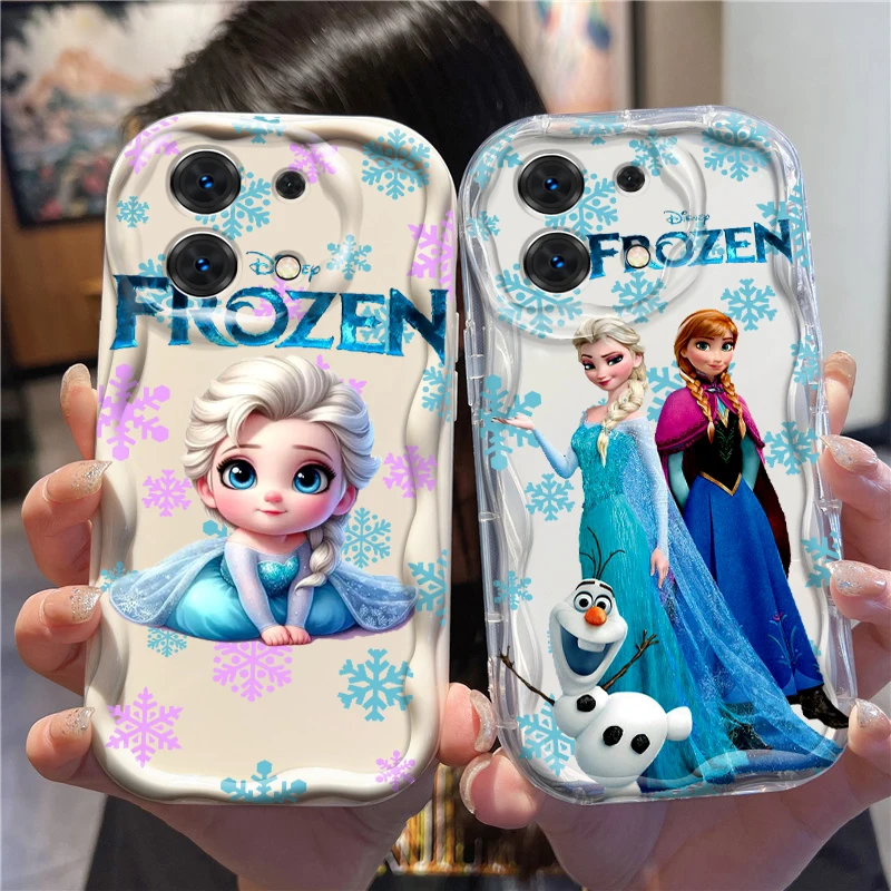 Zmrazená snehová biela princezná Art for Xiaomi Redmi Note 13 12 12S 11 10 9 8 10a 9c 9t Pro Plus 5G Wave Oil Back Telefón puzdro