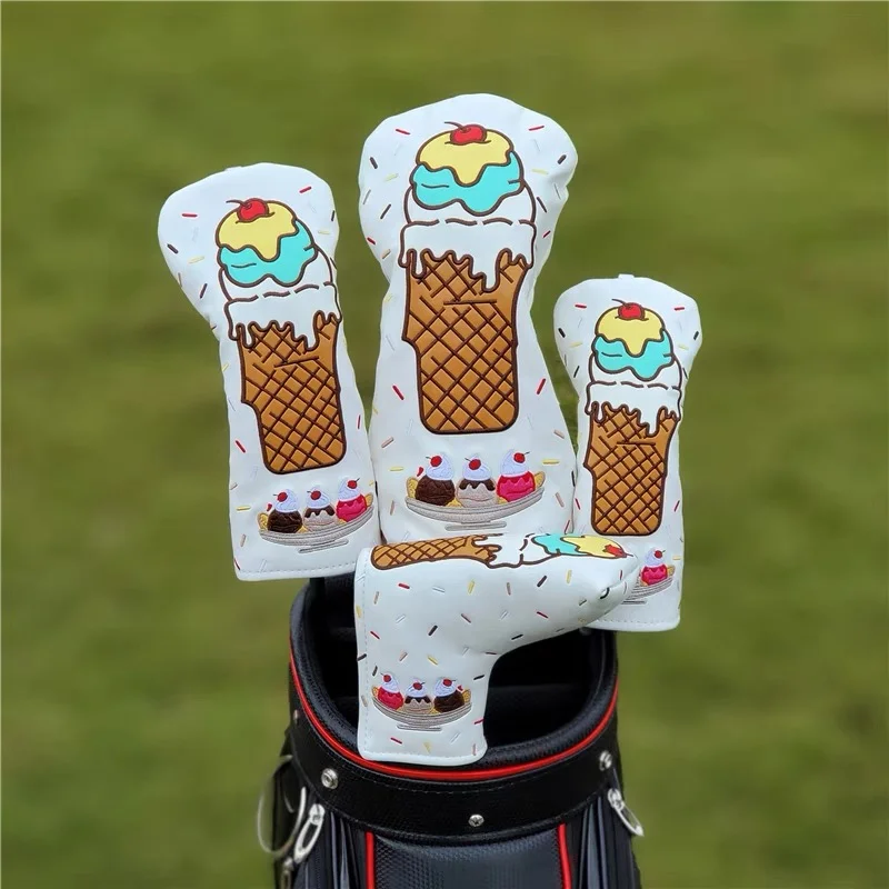 Zmrzlina Golf Woods Covers Covers for Driver Fairway Putter 135H Clubs Set Heads PU kožené unisex