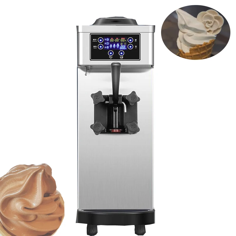 Zmrzlinový stroj komerčný automatický malý stolný kužeľ zmrzlinový stroj mini zmrzlina stroj
