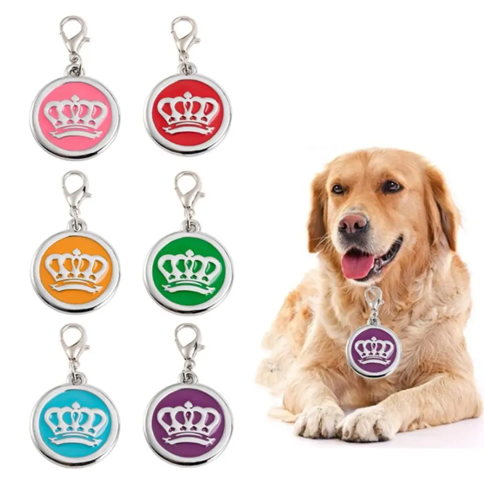 Značka Crown Dog Laser Pitching Pet ID Card Personalizovaná kľúče domáce zviera Dody