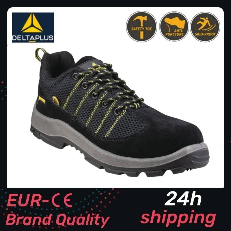 Značka Deltaplus Non Slip Antistatic 12KV Izolované bezpečnostné topánky Ochranné oceľové čiapky proti strmosti, anti -piercing topánky