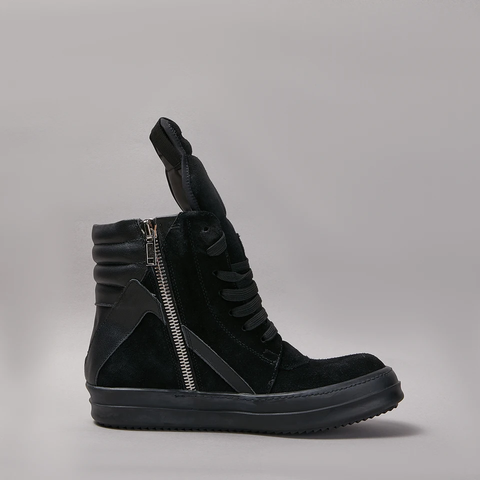 Značka muži obuv príležitostné vysoké top ženy Kvalita Kvalita Čierna koža Geobasket Fashion Husté s-sle Roman Zip Luxury členok topánky