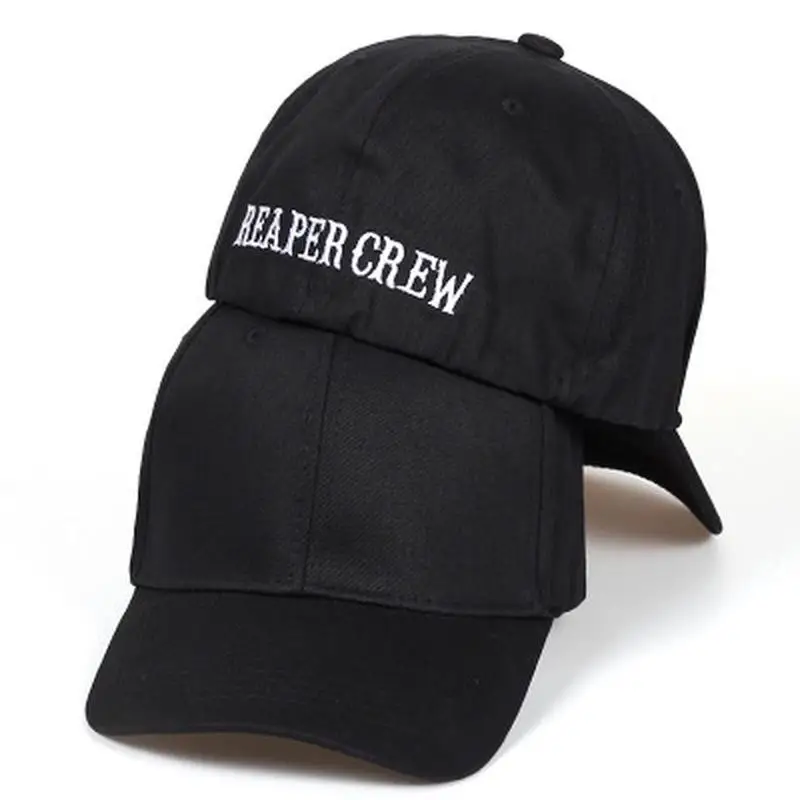 Značka čierne klobúky Synovia anarchie pre Reaper Crew namontovanú baseballovú čiapku Ženy Men listy vyšívané klobúky hip hop klobúku pre mužov