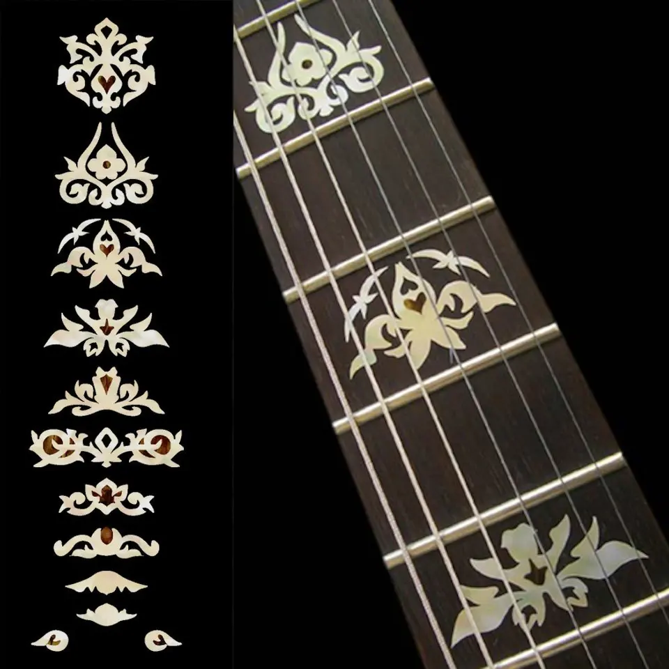 Značky Fretboard Inlay nálepky na nálepky na gitaru a basy - Garcia Deluxe - WP