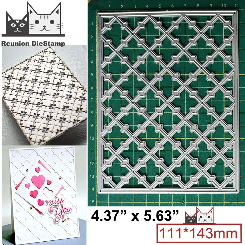 Znovuzjednotenie diamantového pozadia kovové rezanie matričiek pleseň čepeľ šablón Scrapbooking Photo album karta papierová reliéf remeslá DIY