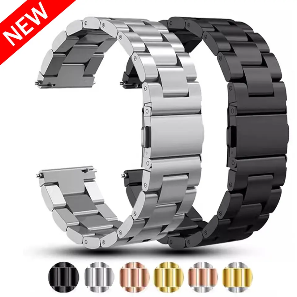 Zohatinná oceľová pruh pre Samsung Galaxy Watch 6/5 Pro/4/Classic 20 mm 22 mm kovový náramok Amazfit GTS-GTR-4-3-2e-Mini Strap