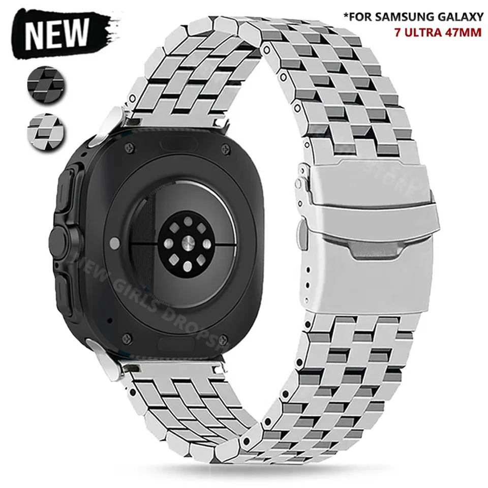 Zohatinná oceľový pás pre Samsung Galaxy Watch Ultra 47 mm No Gaps remienok pre Samsung Watch Ultra 47 mm kovový obchodný náramok