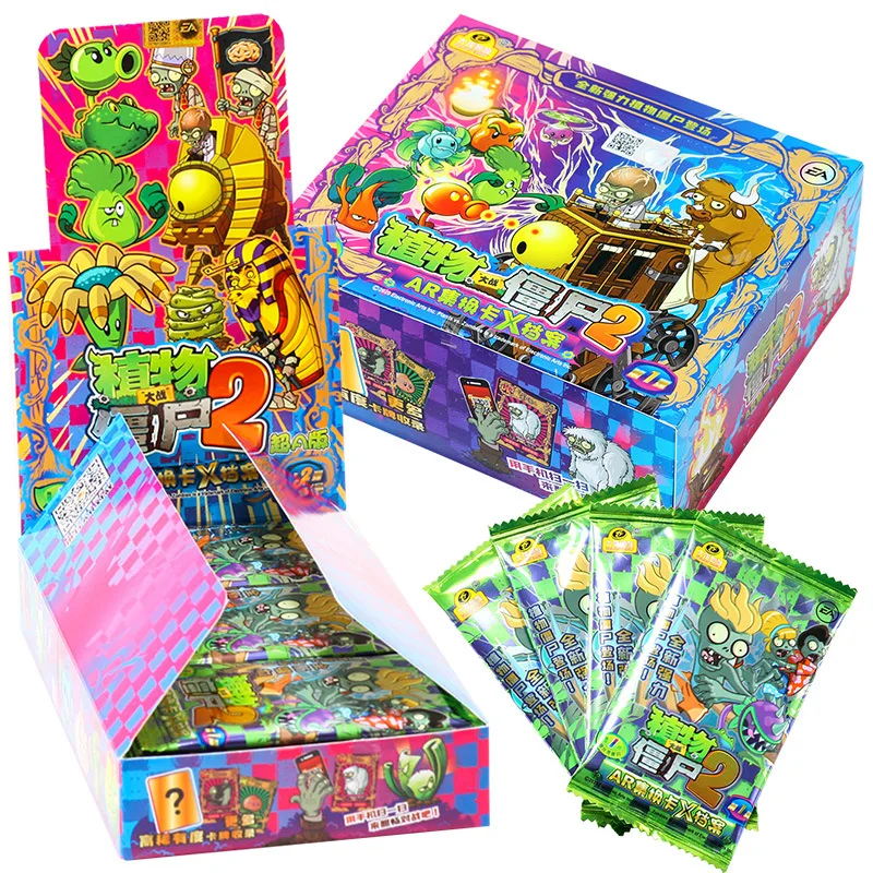Zombie 2 Card Peashooter Gatling Sunflower Chomper Paper Letters Games Deti Anime Collection Collection Kid's Darček hračky