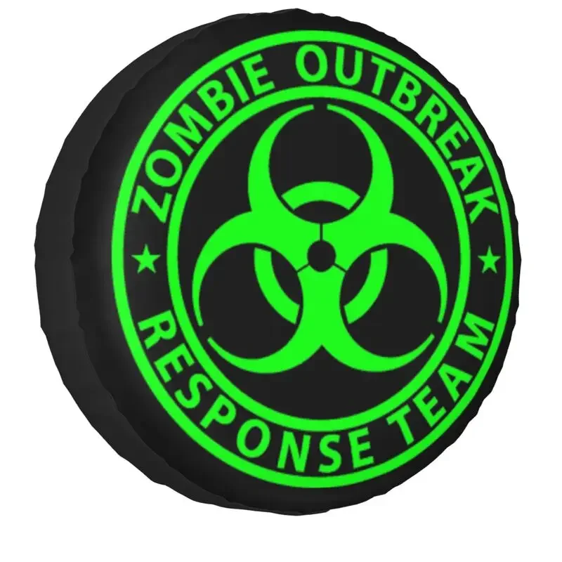 Zombie Outbreak Response Tím Sign Sign Tire Cover pre Toyota Rav4 Prado Jeep SUV Trailer Trailer Cour Covers 14 