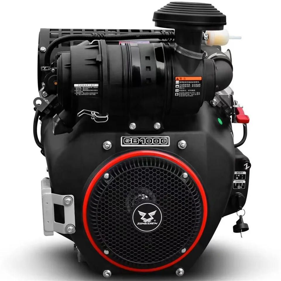 Zongshen 35 Horsepower GB1000 Twin valcový benzínový motor chladený námorníkmi na leštenie bagrovania lodí