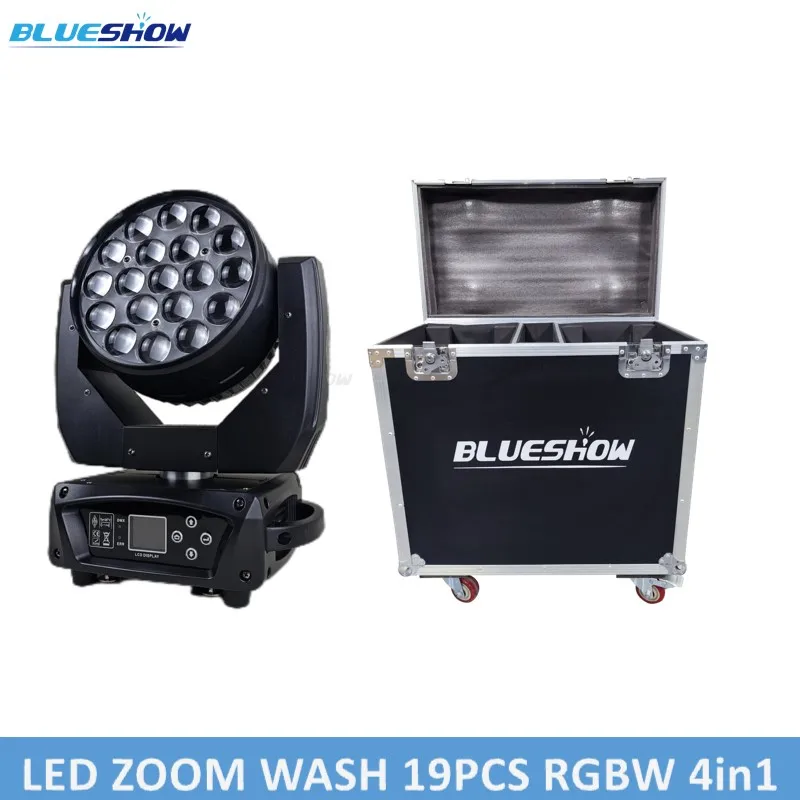 Zoom Lyre Wash DMX512 19x15W LED premytie priblíženie RGBW pohybujúce sa hlava Light alebo iba flycase Spotlight DJ Lights Disco Stage Disco Stage