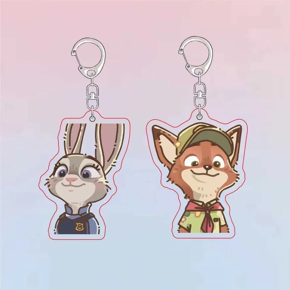 Zootopia Judy Nick Zootropolis roztomilý karikatúra hračky Keychain kawaii pár batohu prívesok
