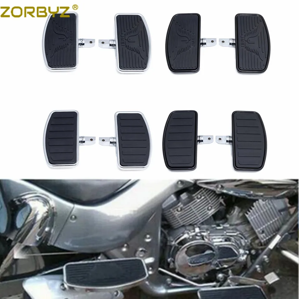 Zorbyz motocykel Zadná nastaviteľná podlahová doska obuvi Footrest Pad pre Yamaha Dragstar Vstar XVS400/650