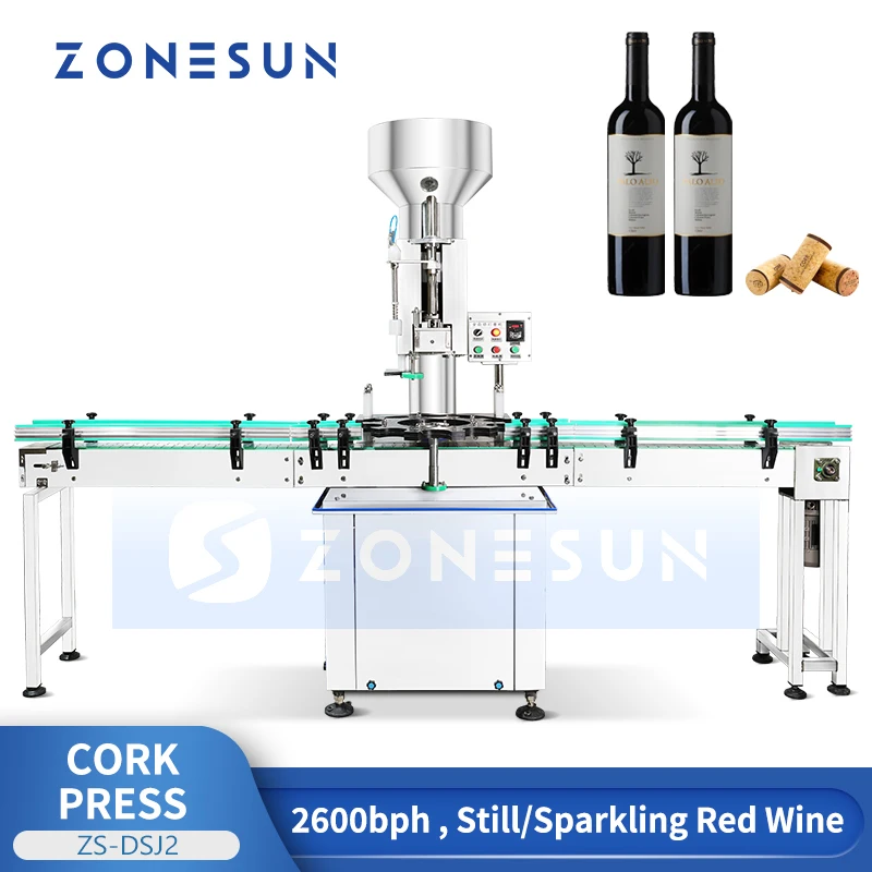 ZOSONSUN ZS-DSJ2 Automatický víno korok naliehavý stroj na fľašu víno koringový stroj